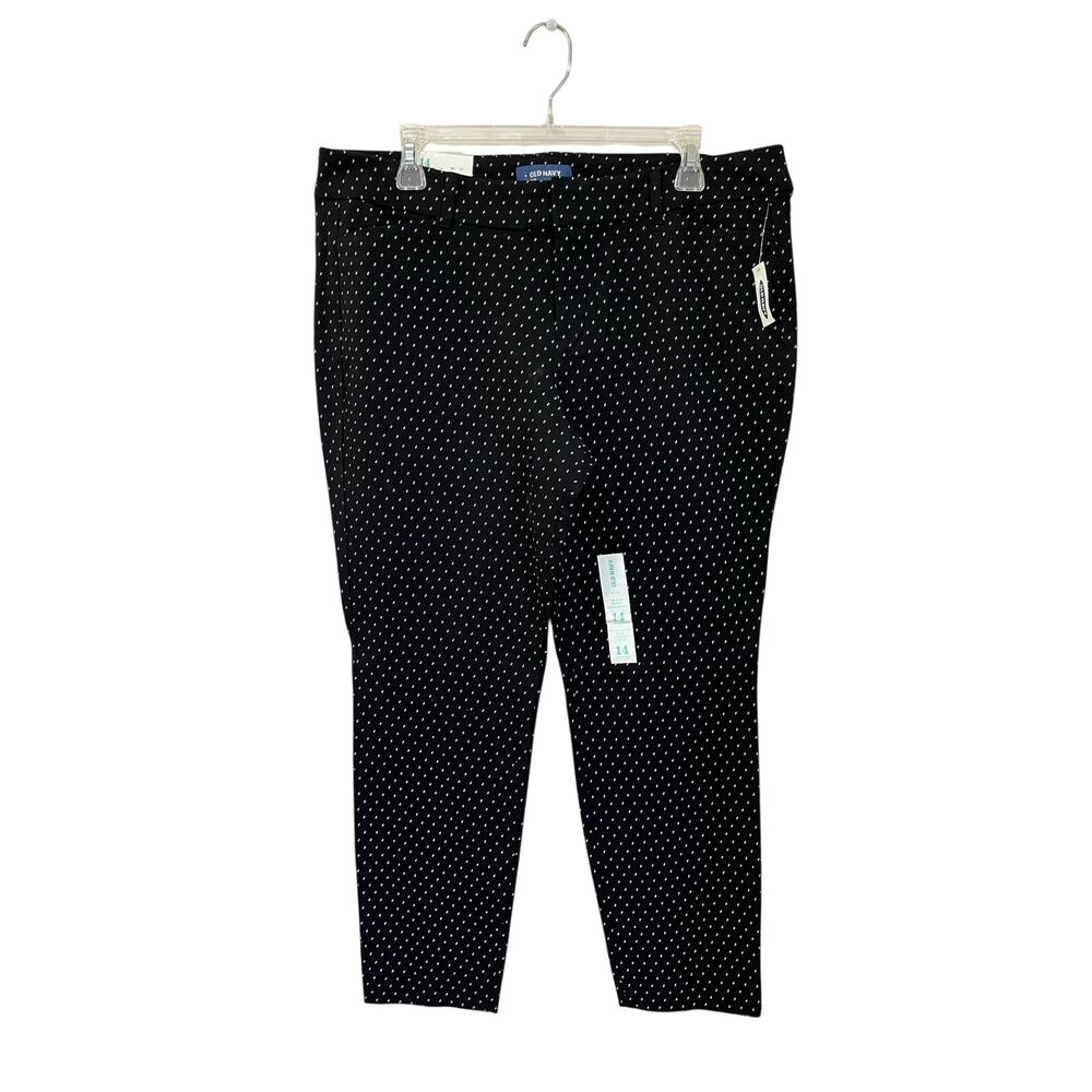 Old‎ Navy Pixie Ankle Pants Size 14 Polka Dot Mid Rise Career NWT Work